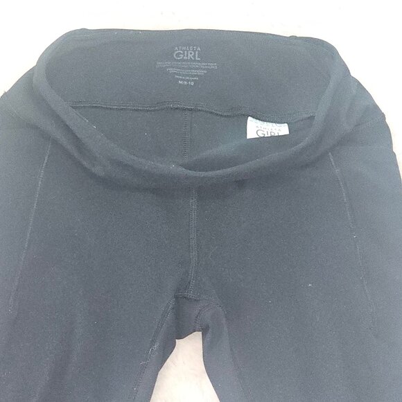 Girls Leggings Bundle S: M (8-10) Black, Aqua & Pale Blue Wide-Leg Active Pants - Picture 9 of 10